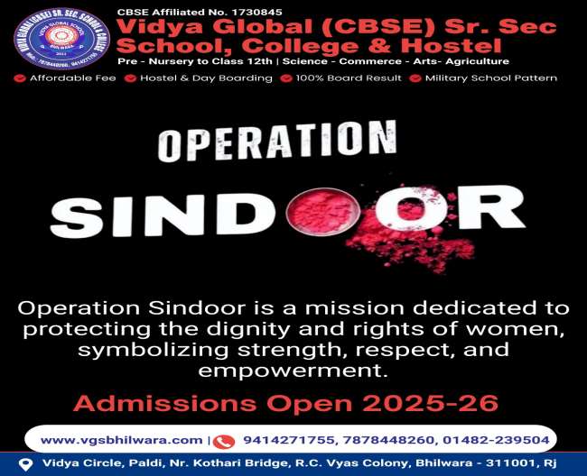 Vidya Global School Bhilwara - Best CBSE School In Bhilwara